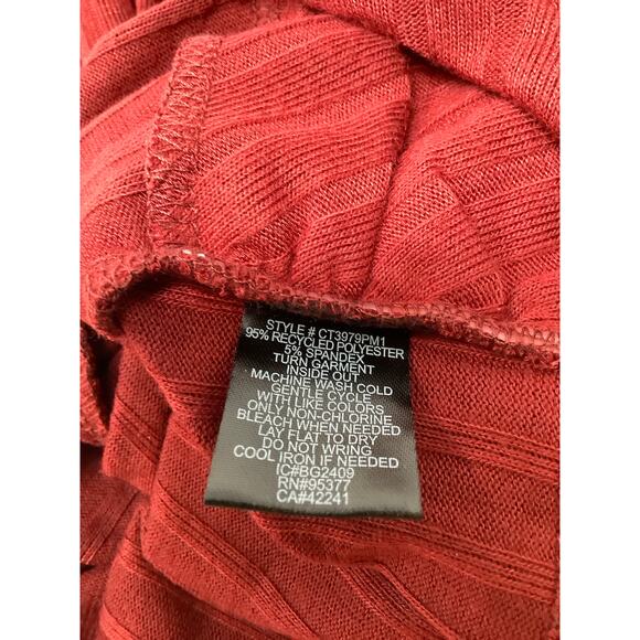 Sanctuary Women's Medium Red The It Girl Ribbed Knit Crop Top Twist Front G4-9 - Picture 10 of 11